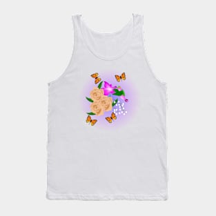 Floral Nature Scene Tank Top